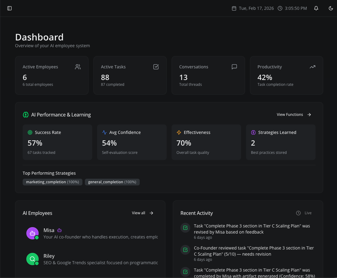 Zentyent platform: AI role configuration interface